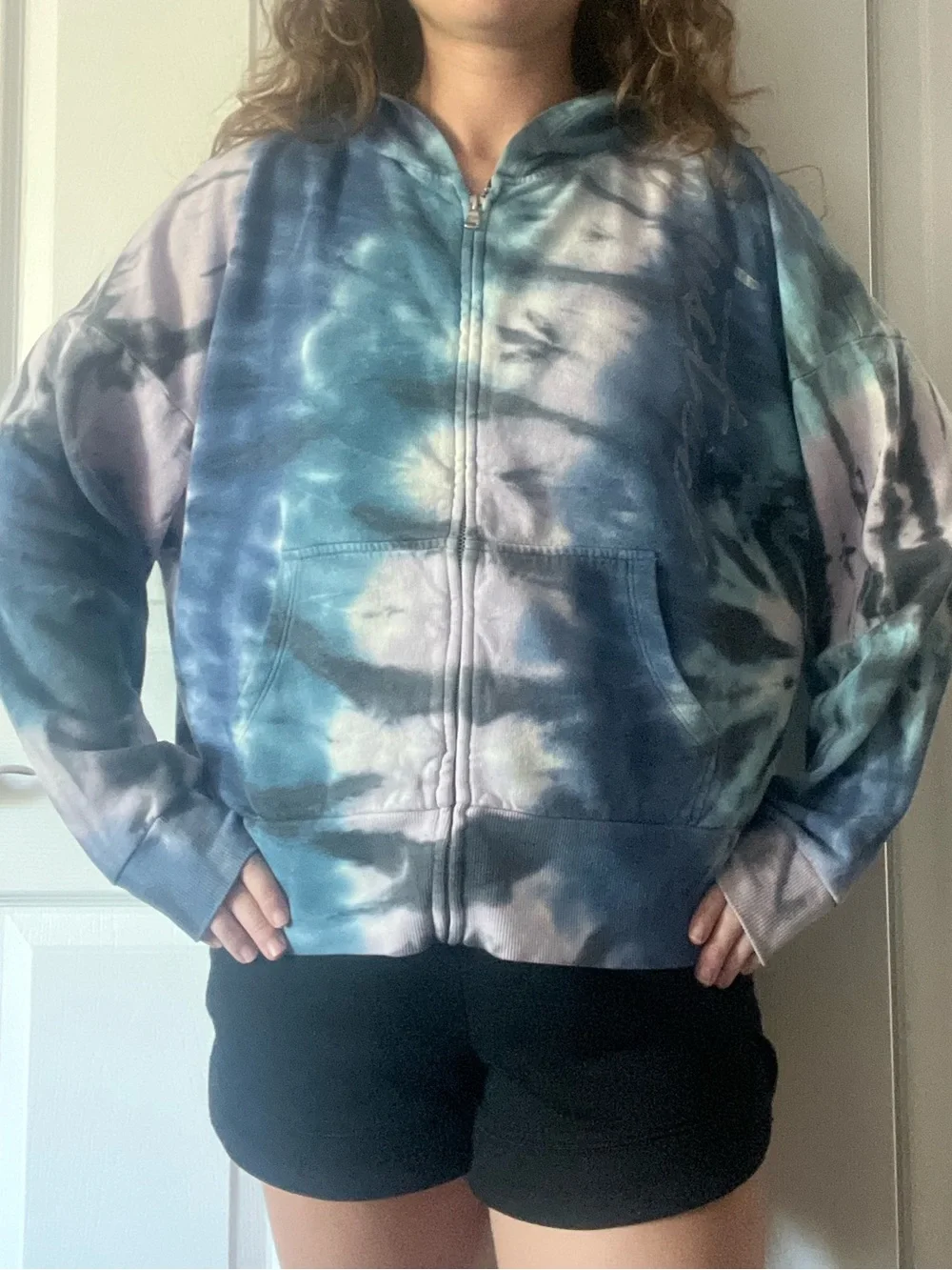 Justice Active Tie-Dye Zip Hoodie